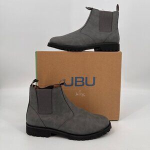 JBU Kai Water Resistant Chelsea Boot Size 10 Grey Leather Pull-On